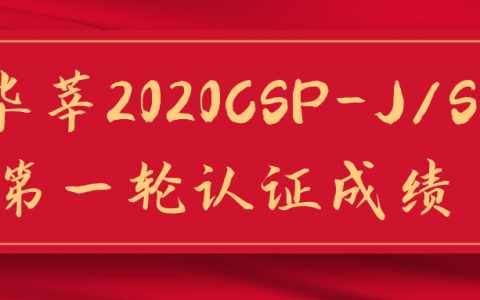 毕莘CSP-J/S 2020认证成绩