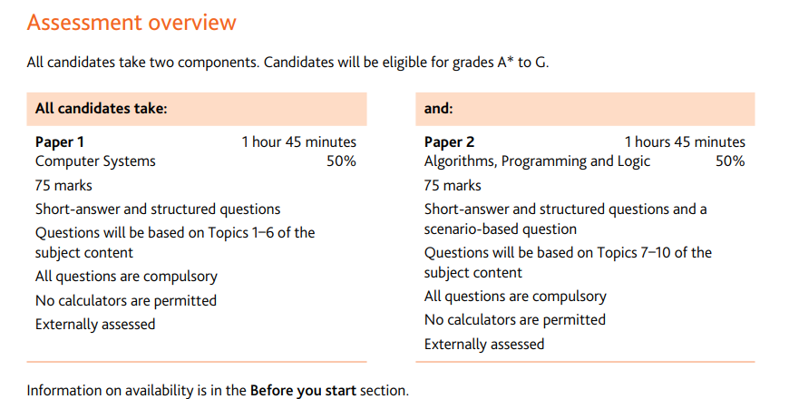 IGCSE COMPUTER SCIENCE计算机学科来咯！